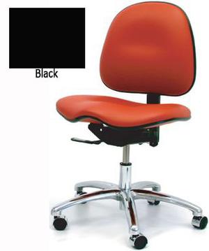 Saddle Low Bench Height Chair-GK Black Vinyl-